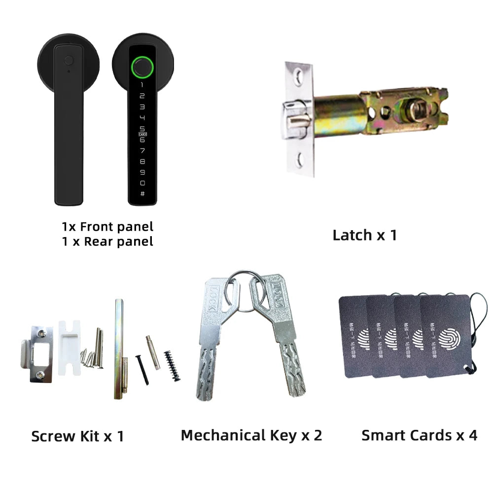 M5 BLE Fingerprint Door Lock Digital Electronic Lock with Password/Key/IC Card/ Smart Life/ APP Unlock