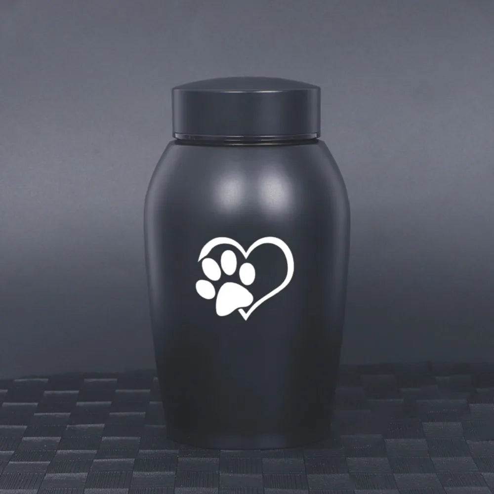 20 Styles Pets Last Farewell Columbarium Stainless Steel Pet Ashes Urn Black Moisture-Proof Memorial Pet Urn Portable Pet Cremation Urn For Small Animals