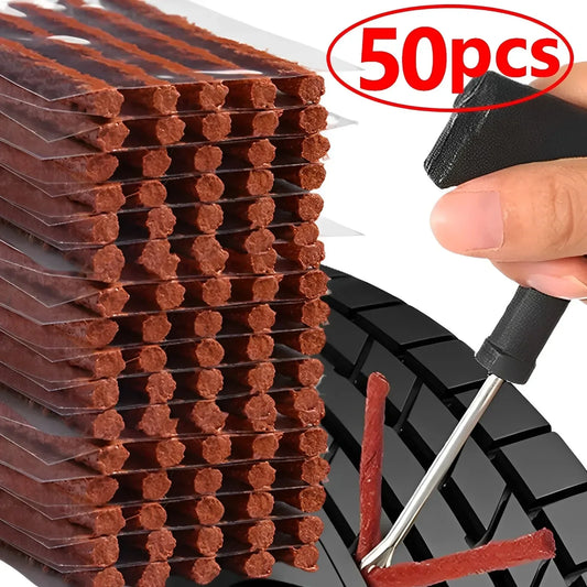 20/50Pcs Tire Repair Strips Tubeless Rubber Stiring Glue Seals for Car Motorcycle Bike Tyre Puncture Repairing Tools Accessories