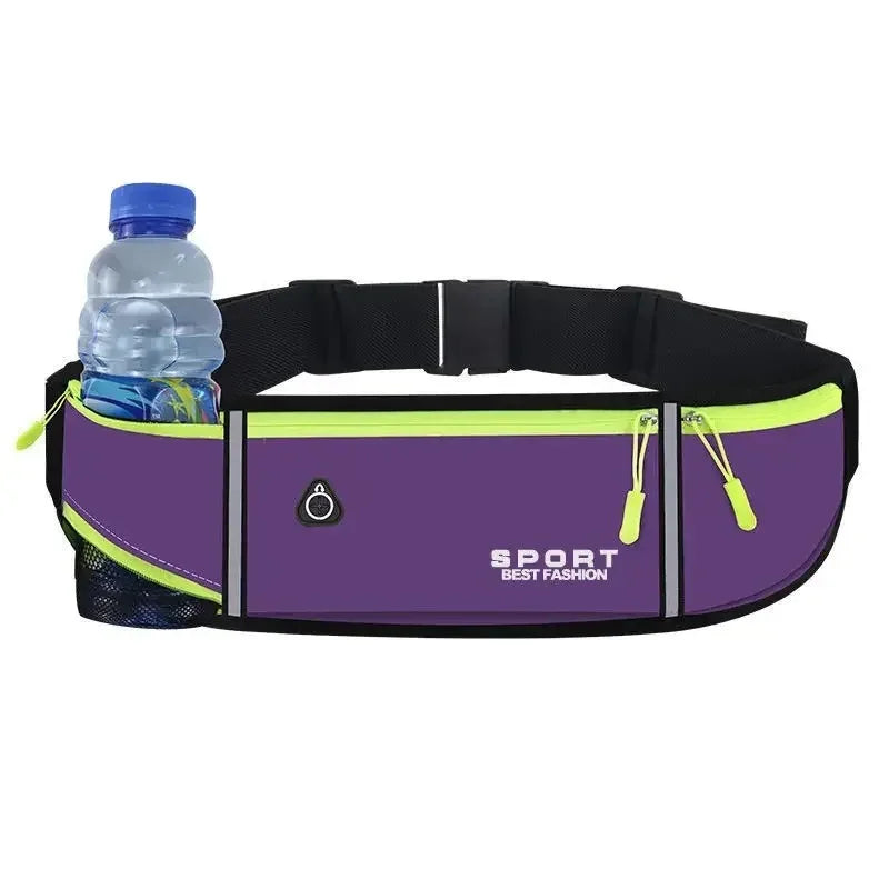 10 Colors Outdoor Running Waist Bag for Mobile Phone Light and Thin Fitness Cycling Water Bottle Waist Bag with Three Waterproof Pockets