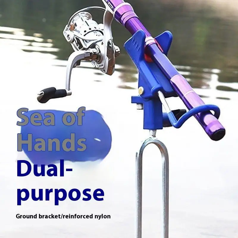 360 Degree Adjustable Top Quality Aluminum Alloy Fishing Rod Holder Folding Fish Pole Stand For Fishing Ground Support Lake River Fishing Accessories