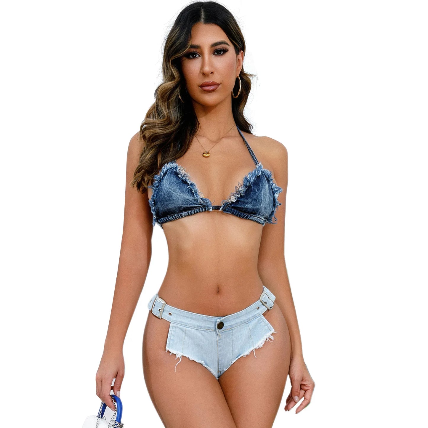 NEW Arrivals Sexy Hot Women's Low Rise Stretch Mini Denim Shorts with Belt Beach Party Clubwear Shorts Girls Sexy Fashion Clothing Supplies