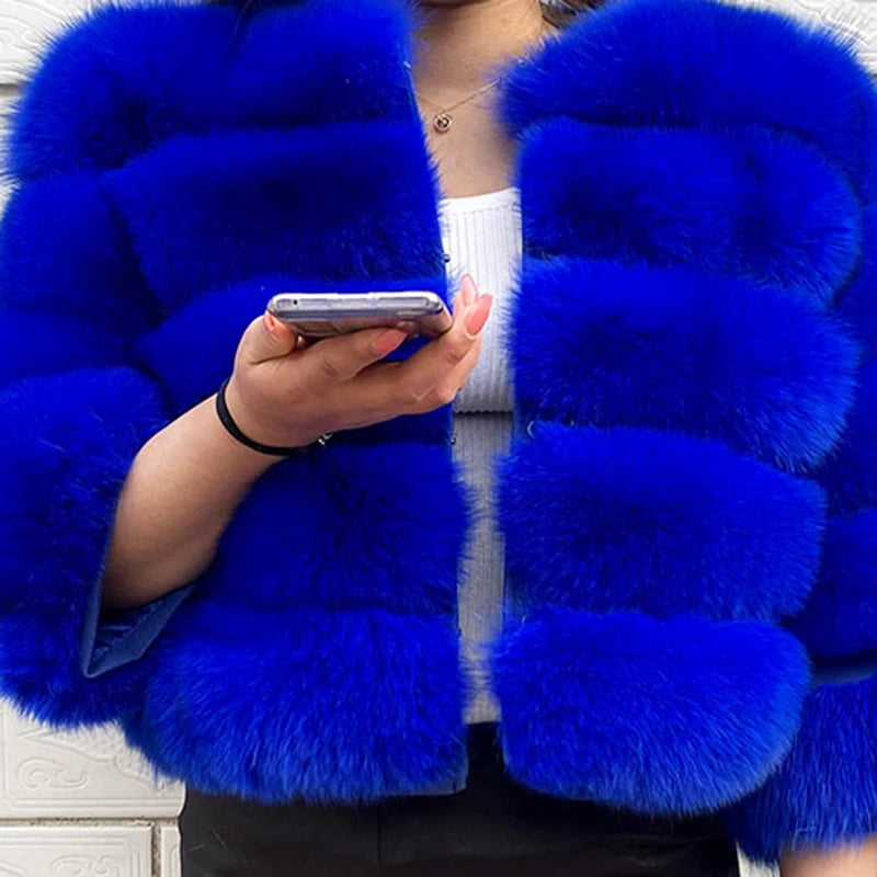 NEW Luxurious Women Ladies Real Fox Fur Shawl Vest Jacket Fluffy Fur Cape Natural Fur Poncho Fur Lady Scarf Wrap Coat Shawl Evening  Wedding Party Winter Clothes Supplies Female Fashion Clothing Accessories Products
