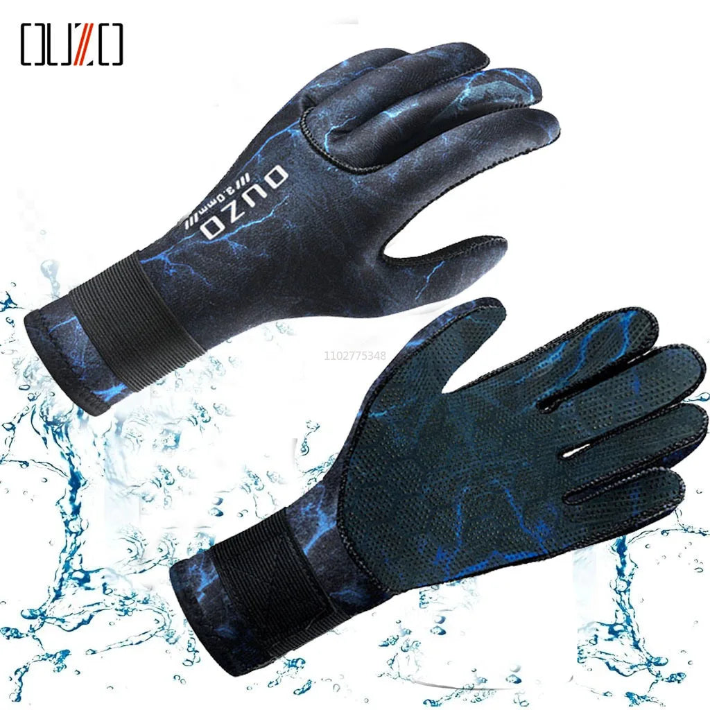 3mm Neoprene S-2XL Professional Diving Gloves Thermal Warm Wetsuit Gloves Anti-Slip Scuba Diving Fishing Spearfish Underwater Camo Hunting Gloves Water Sports Accessories