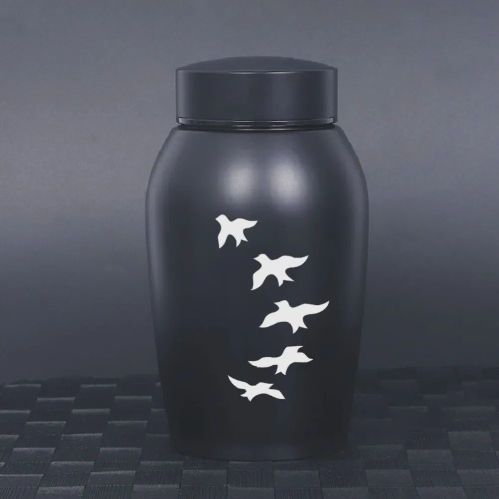 20 Styles Pets Last Farewell Columbarium Stainless Steel Pet Ashes Urn Black Moisture-Proof Memorial Pet Urn Portable Pet Cremation Urn For Small Animals