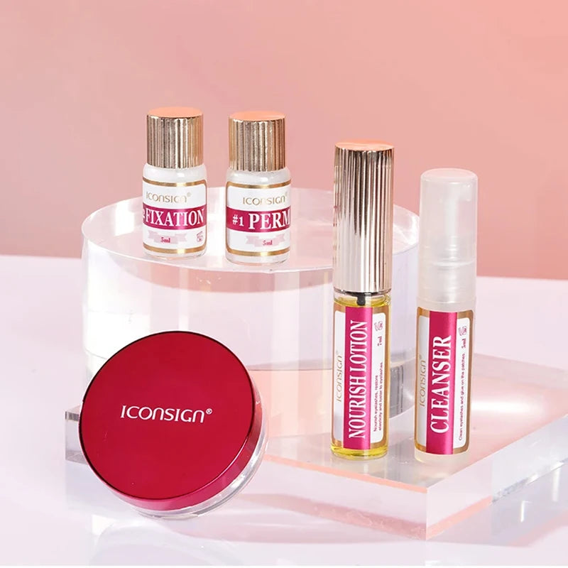 4 IN1 Set Lash Lift and Tint Kit Eyelash Lifting Brow Tint Dye Eyes Makeup Tools Patch With Glue Balm Coffee Black