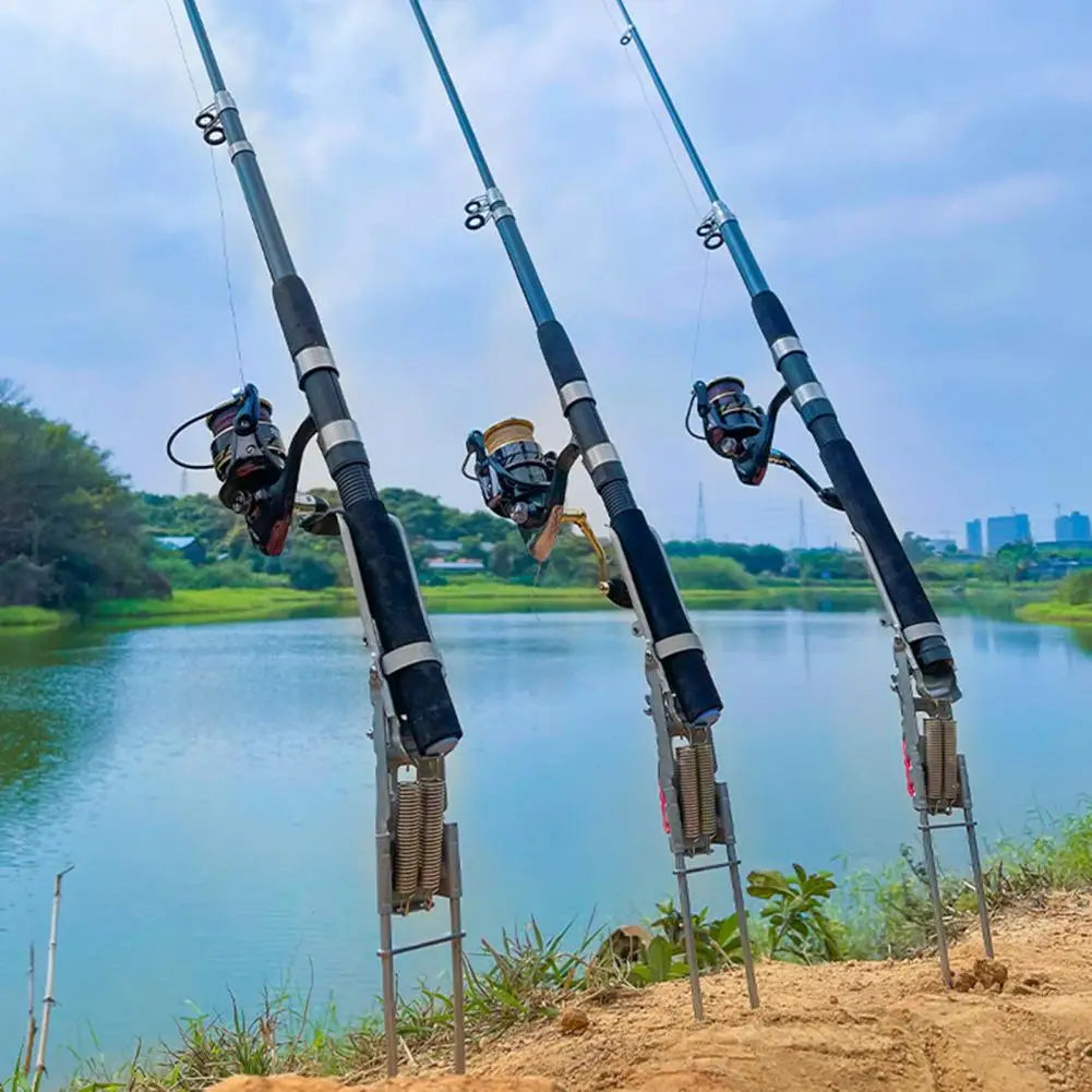 Automatic Fishing Rod Holder Universal Adjustable Sensitivity Spring Loaded Fishing Pole Stand Support Bracket River Lake Fishing Accessories