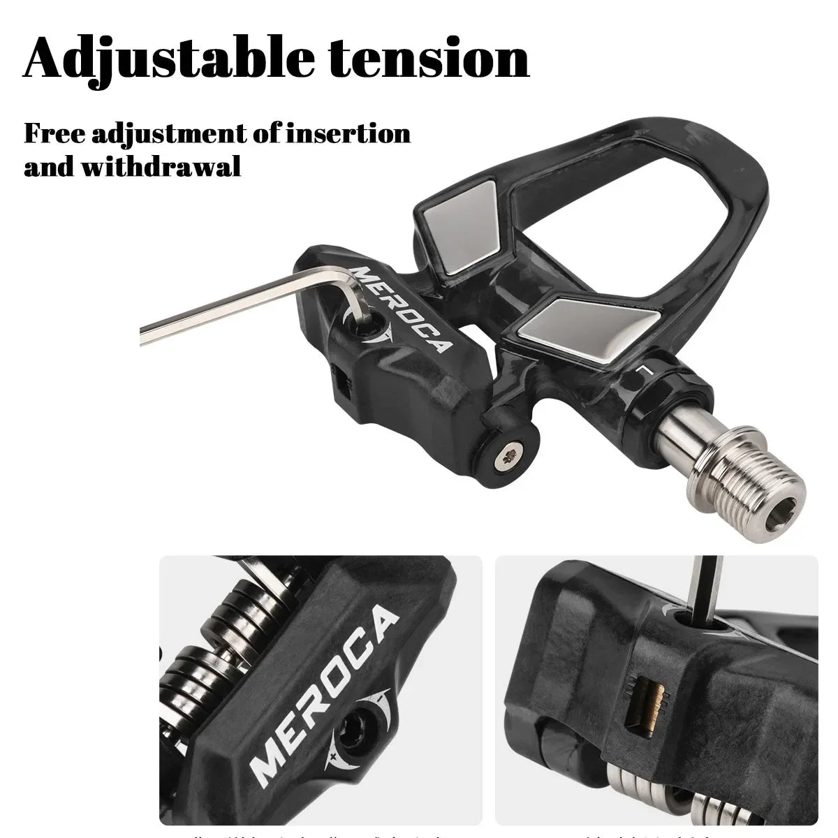 NEW Titanium/Steel Shaft Carbon Road Bike Professional Pedals Titanium Axle Pedal Ultralight Clipless Racing Bike Clit Pedal For Shimano Speed Pedals Lock Clips Bicycle Accessories Sports Supplies