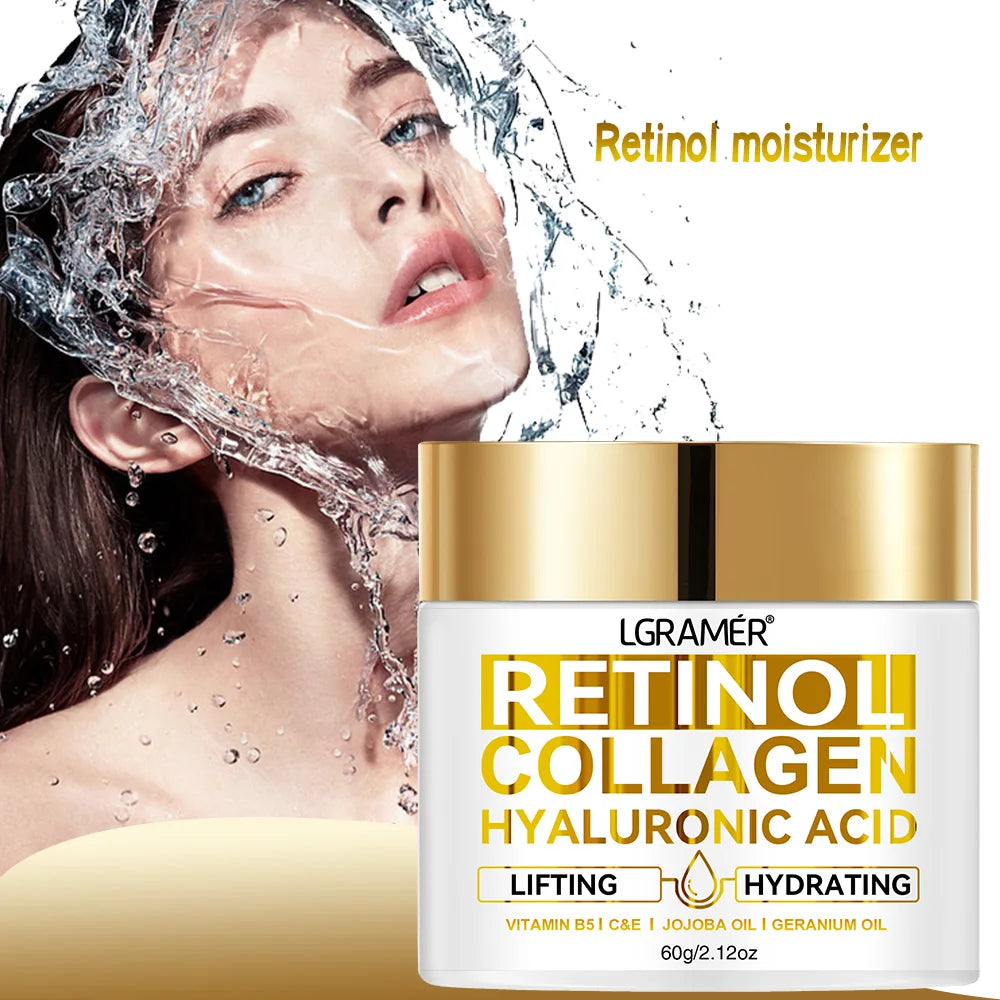 Retinol Face Cream Moisturizing Wrinkle Remover Collagen Hyaluronic Acid Creams Skin Care Cosmetic for Women & Men