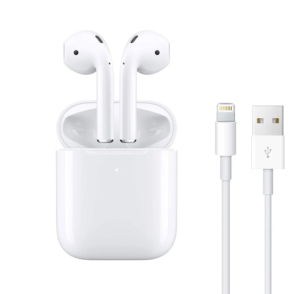 ORIGINAL APPLE Air Pods 2nd Generation True Wireless Bluetooth Earphones with Wireless Charging Box H1 Chip 100% Original NEW, for iPhone Sports Electronics Products