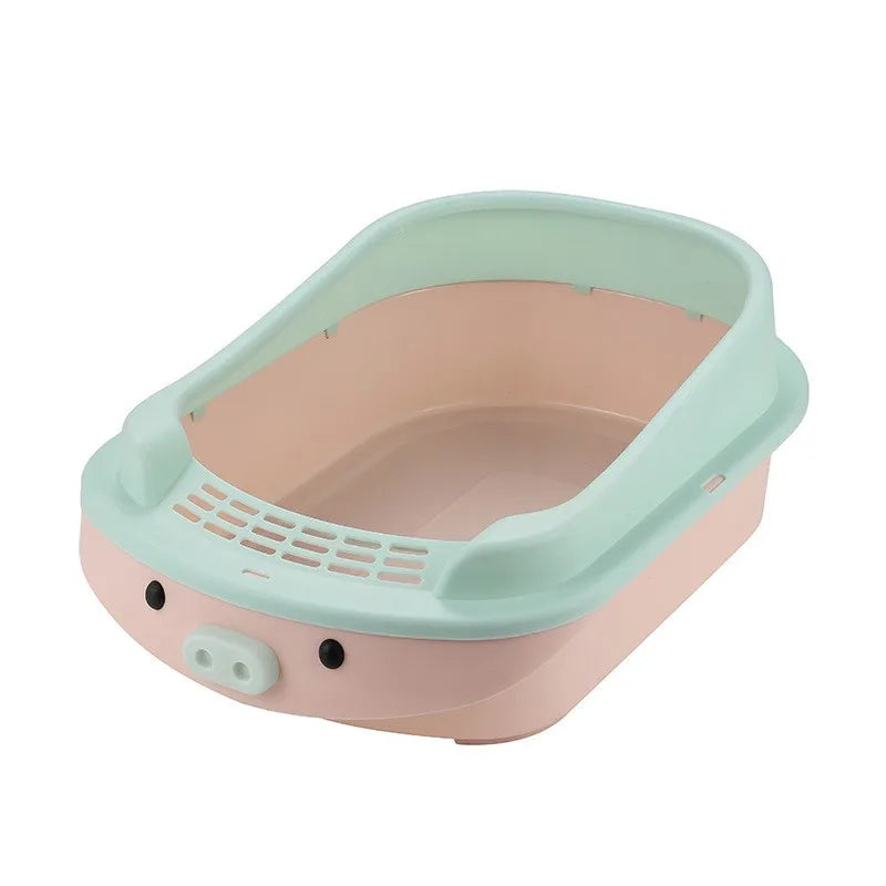 Sandboxes for Cat Litter Box Oversized Toilet Smart Semi Enclosed Anti External Splashing Supports Long Cat