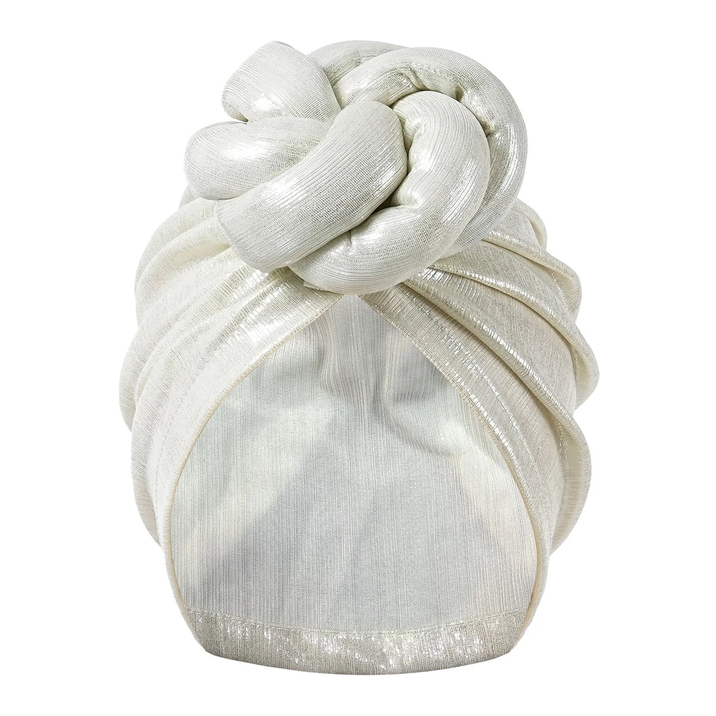 12 Colors Ice Silk Luxury Bonnet For Women Turban Hat Hot Ice Silk Quick-Drying Breathable Laser Personality Trend Ethnic Flower-Wrap Knotted Cap female