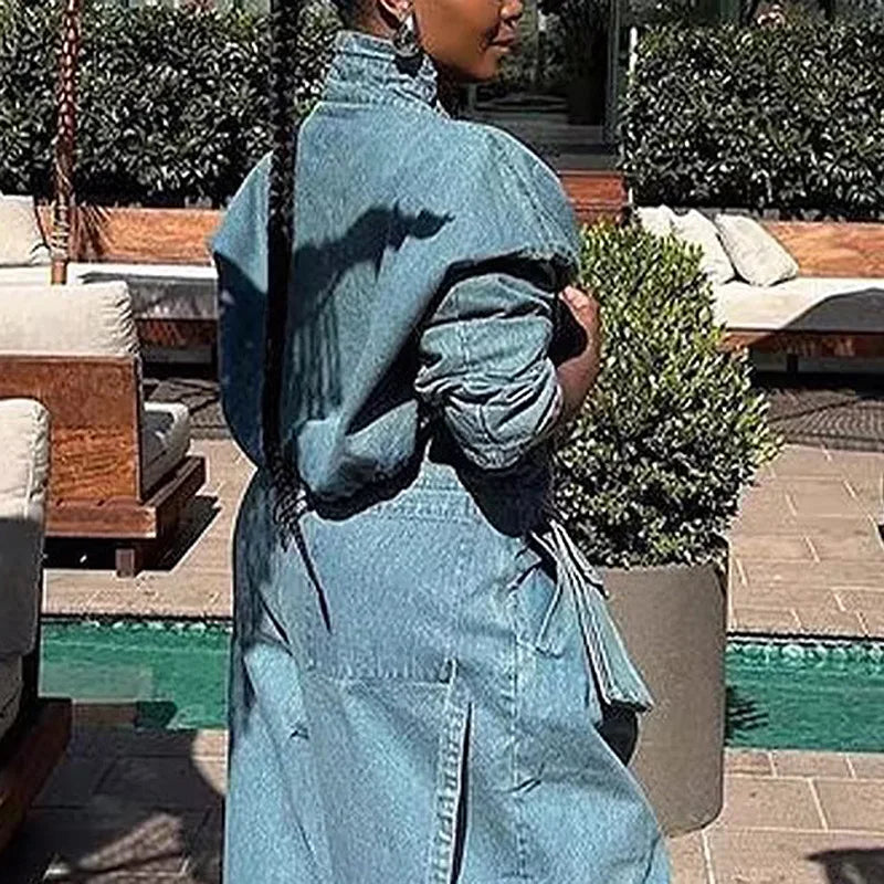 NEW Arrivals S-XL UK Size Dark Gray/Blue Women's Spring New Niche Design Sense Tooling Style Denim Jacket, High Waist Loose Short Denim Stand-Up Collar Zipper Jacket Y2K
