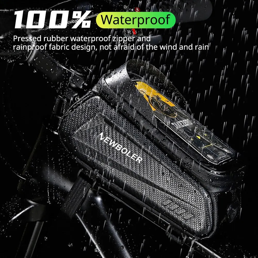 Bike Bag 2L Frame Front Tube Cycling Bag Bicycle Waterproof Phone Case Holder 7.2Inches Touchscreen Bag Accessories