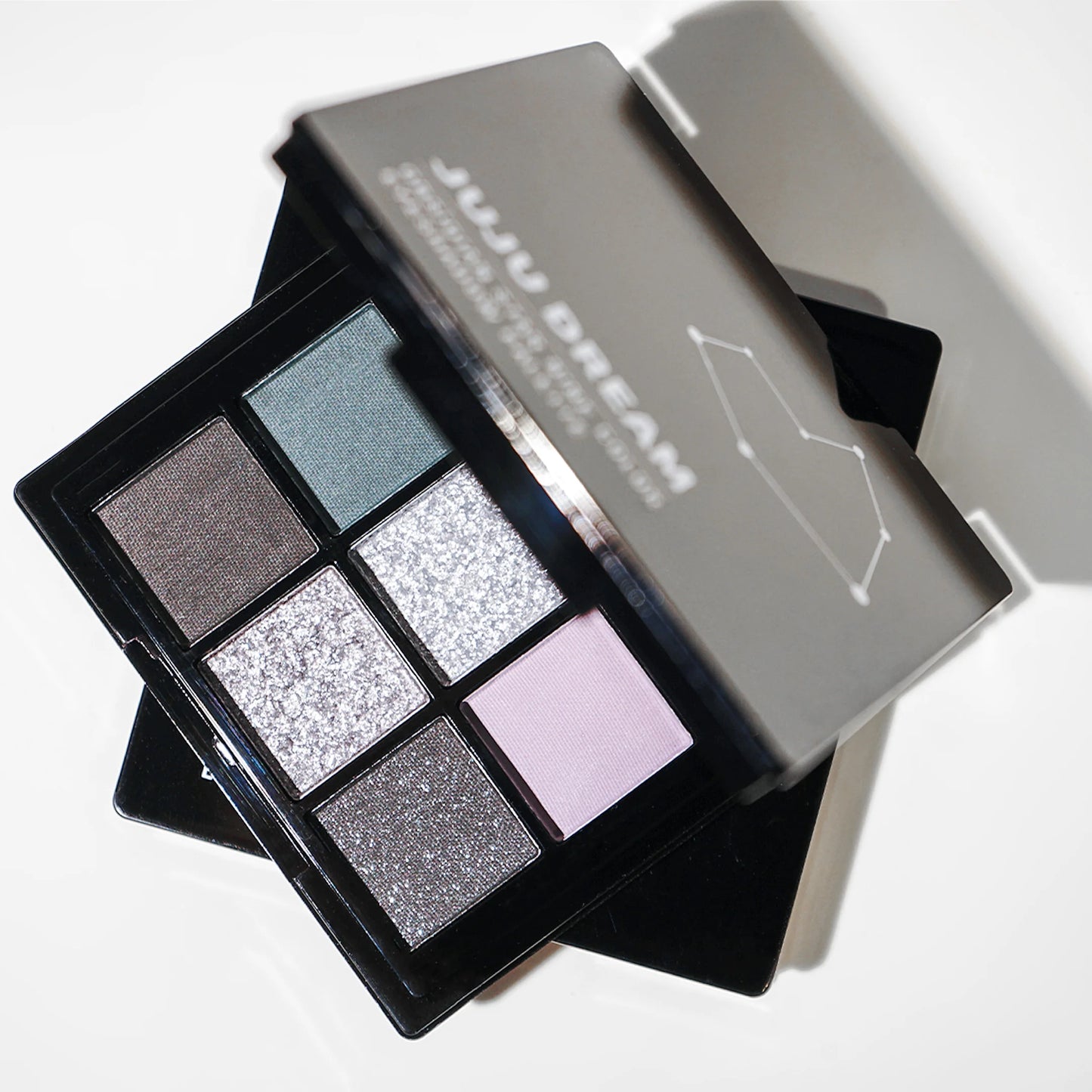 9-Shades Eyeshadow Palette: Black Swan, Smoky, Dark Black, Grey Silver Glitter, Matte Finish, Long-Lasting, and Easy to Color Women Cosmetic Supplies