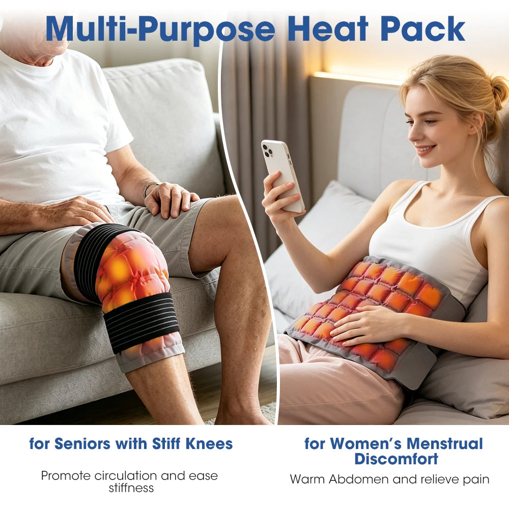 Knee Ice Pack Wrap Large Reusable Ice Pack Self-Absorbing Water Resin Hot/Cold Compress Therapy for Knee Joint Pain Relief Outdoor Sports Injuries Treatment Health Care Accessories