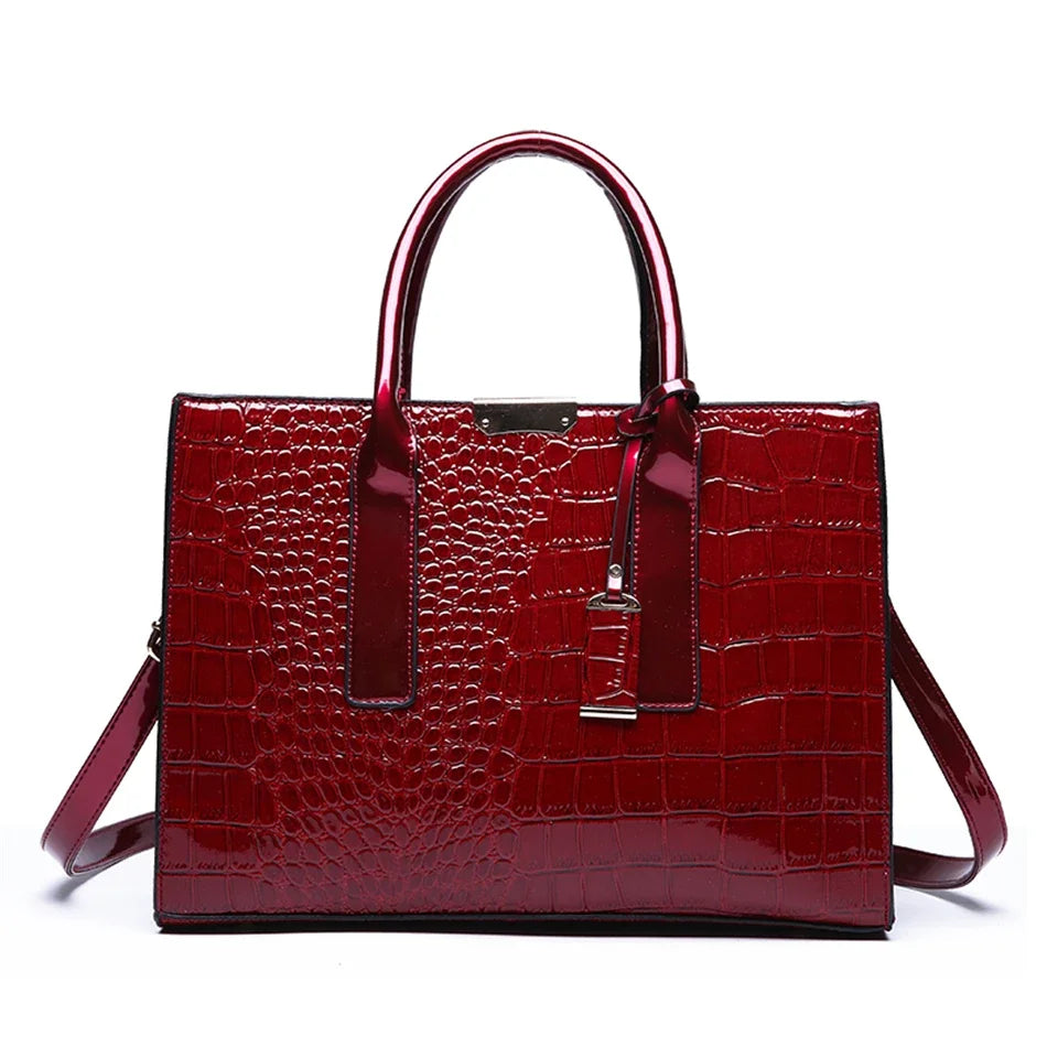 NEW Arrivals 10 Colors/Patterns 3 PCS Set High Quality  PU Leather Women Messenger Bags Crocodile Female Crossbody Shoulder Hand Bags for Women High Quality Ladies Handbags