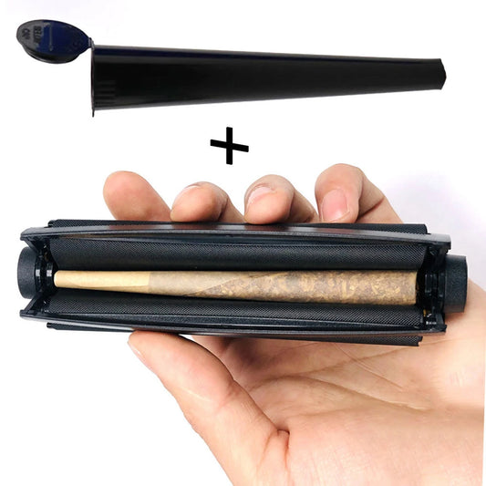 110mm Cigarette Rolling Machine with Moisture-Proof Tobacco Storage Tube Herb Roller DIY Pipe Smoking Accessories