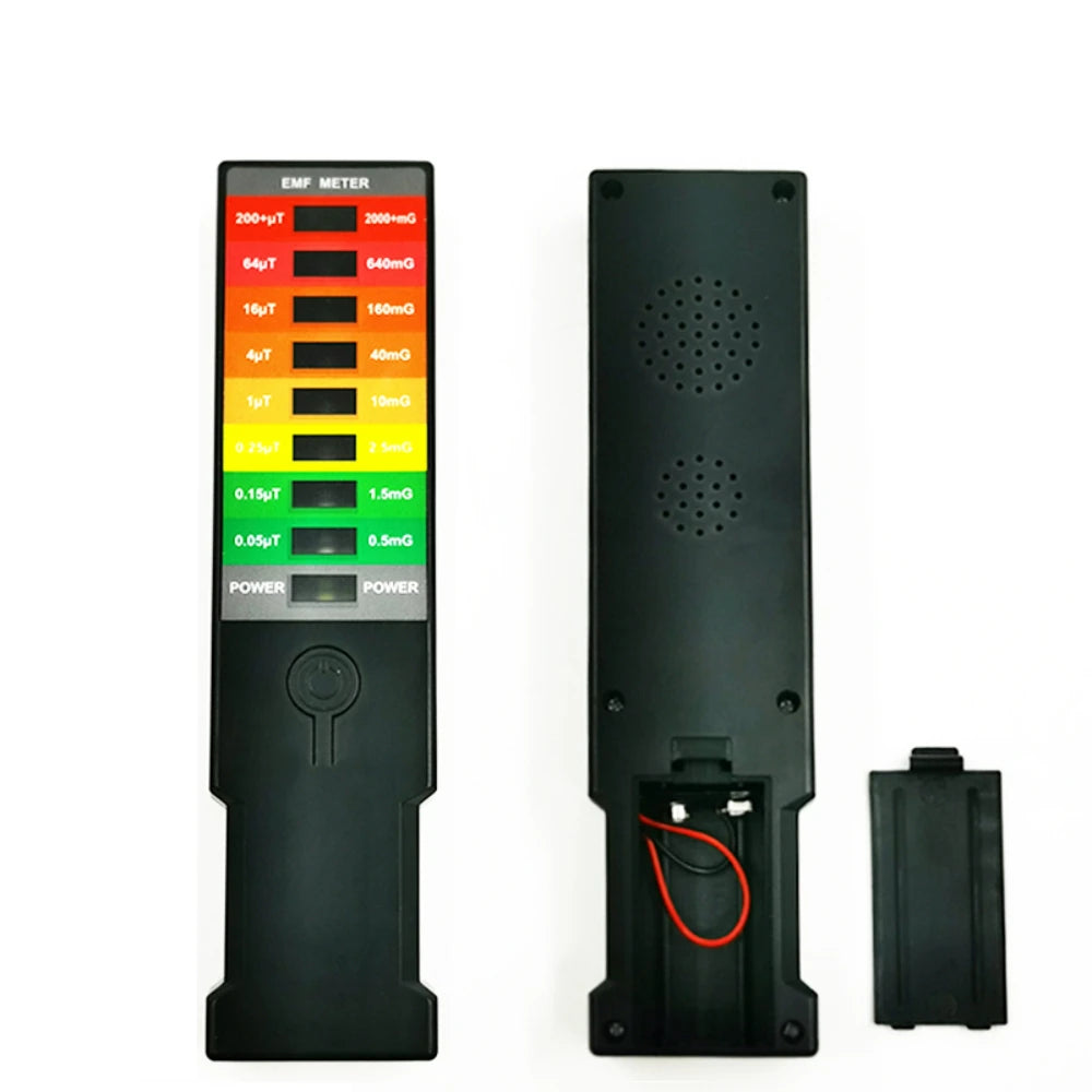 Paranormal EMF Spirit Searching/Calling  Portable Electromagnetic Field EMF Gauss Meter Ghost Hunting Detector Portable EMF Magnetic Field Detector 8 LED Gauss Meter