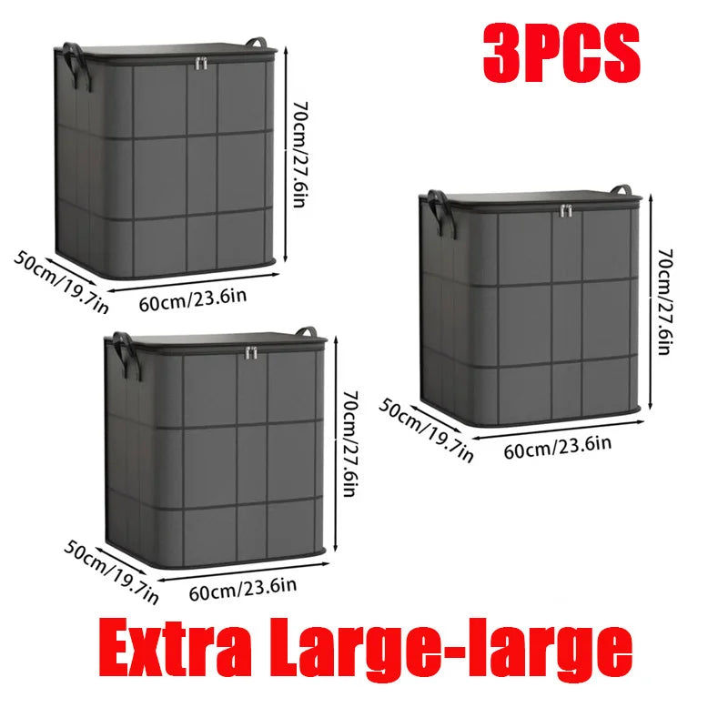 3 PCS Set Travel Moving Packing Bags Thickened Storage Bag Waterproof and Moisture-Proof Packaging Convenient Household Moving Large Capacity Storage Bag Clothing Supplies