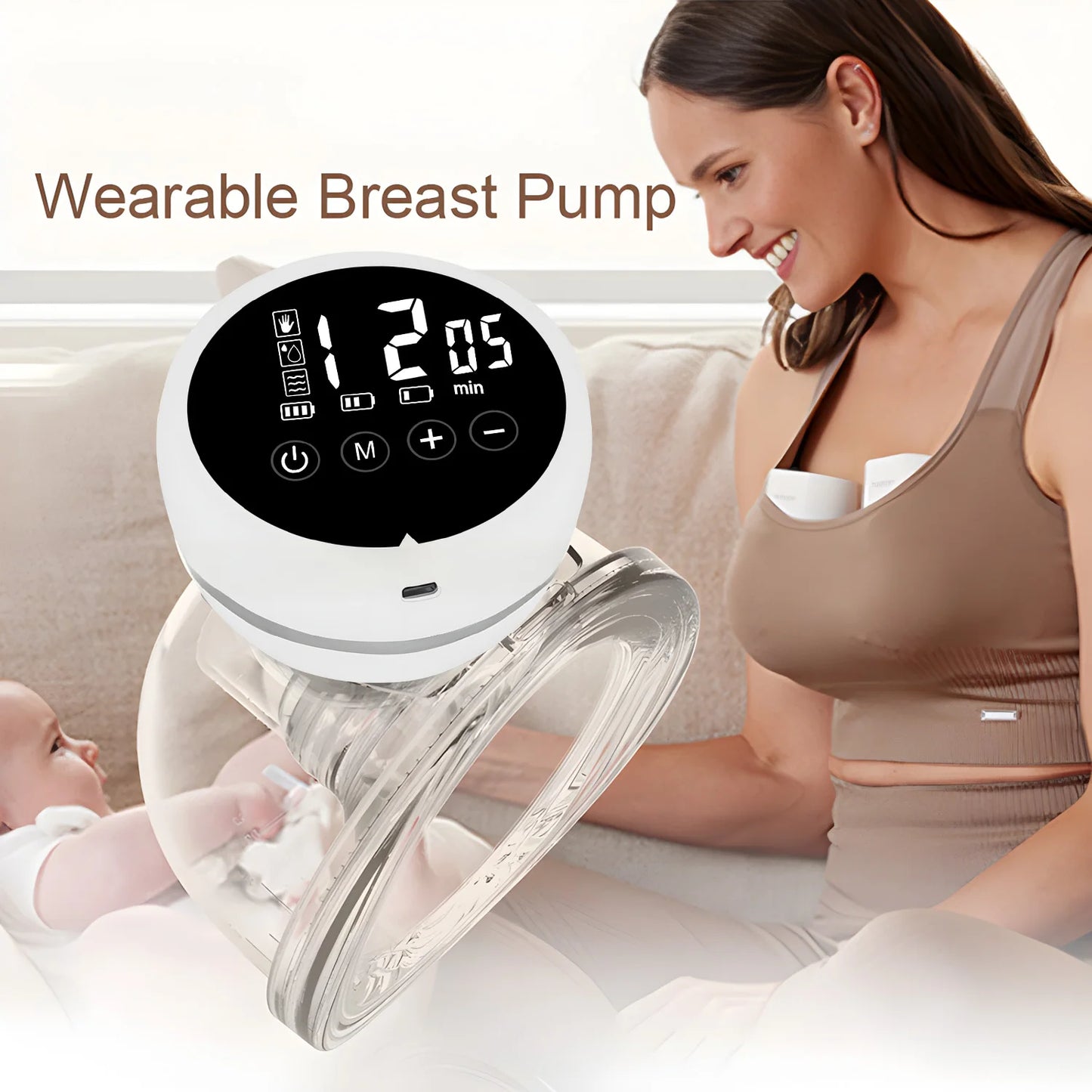 NEW Arrivals Wearable Breast Pump Mother and Baby Supplies Breast Pump Breast Milk Milking Machine Fully Automatic Breast Pump Women Medical Accessories Devices Health Care Tools Products