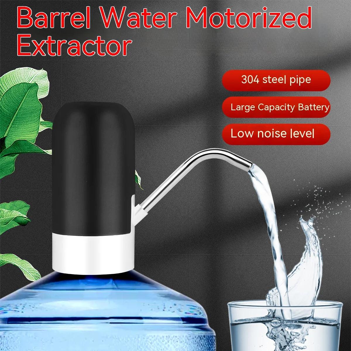 5 Gallon Water Bottle Dispenser USB Charging White Color Automatic Drinking Water Pump Portable Electric Water Dispenser Water Bottle Switch for Travel Camping Picnic Home and Office Use