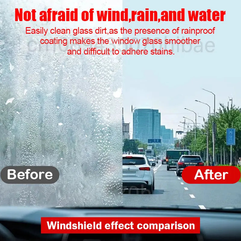 Car Glass Anti-Rain Anti-Fog Water Spray Repellent Nano Coating Hydrophobic Waterproof Agent Oil Film Removing Auto Glass Film Agent Cars Cleaning Supplies