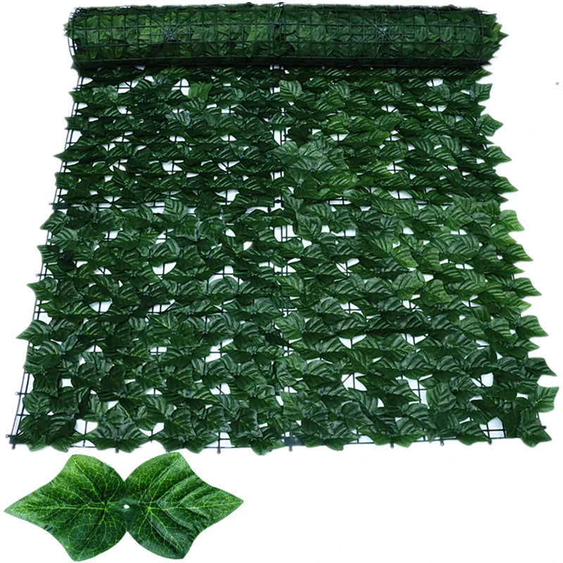 NEW Arrivals 50×500cm Leaf Fence Ivy Privacy Screen Balcony Privacy Garden Leaves Fence Artificial Hedge Apple Leaf Outdoor Fence Decoration Accessories Home Supplies