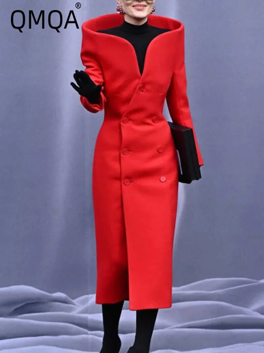Low-Price Sales are Limited NEW S-2XL Women's Designer Trench Formal Coat Personalized Stand Up Collar Slimming Long Windbreaker Autumn Winter 1A110 Wedding Birthday Party Night Club Business Dinner Ladies Luxury Fashion Clot