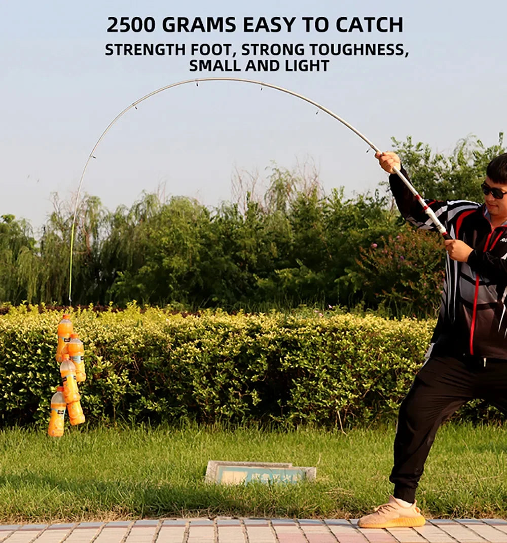 1.8M -2.1M-2.4M-2.7M-3M-3.6M Portable Telescopic Fishing Rod Mini Feeder Fishing Rod Carbon Fiber Spinning Portable Ultralight Fly Carp Tackle Professional Fishing Supplies