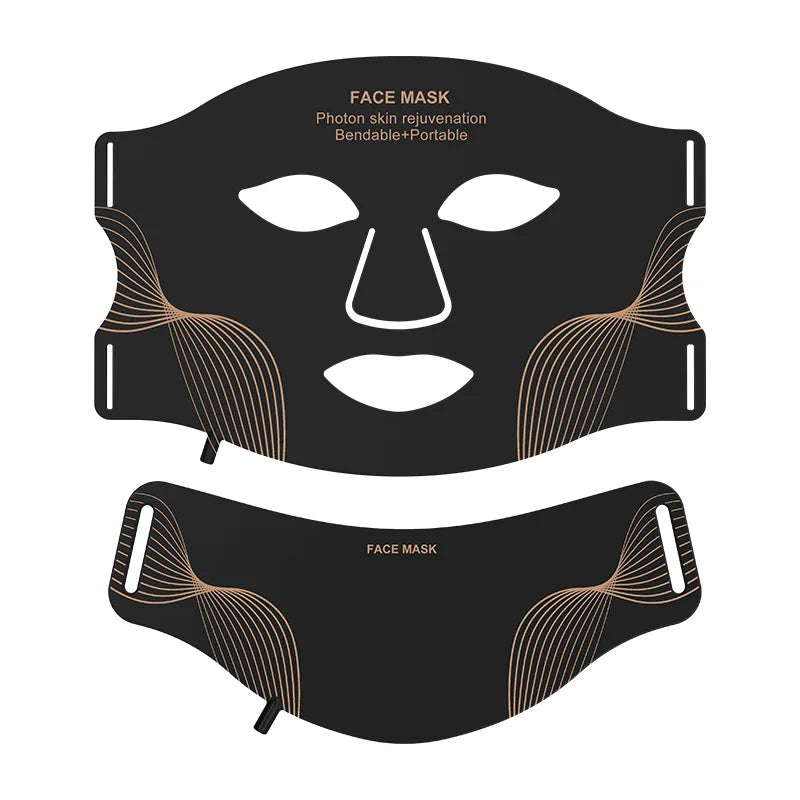Hello New Face 7 Color LED Face Mask with Neck Wireless Portable Red Light Therapy for Anti-Aging, Wrinkles, Skin Rejuvenation, Home Use Women Beauty Salon Spa Supplies