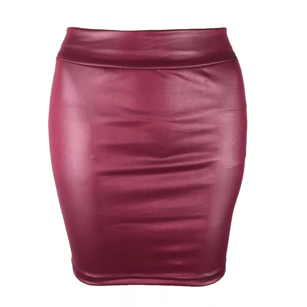 NEW Arrivals S-3XL High Quality Leather Matte Slim Mini Sexy Fashion PU Hot Short High Waist Skirt Evening Nightclub Party Streetwear Office Lady Clothes Girl Ladies Luxury Fashion Apparel Supplies