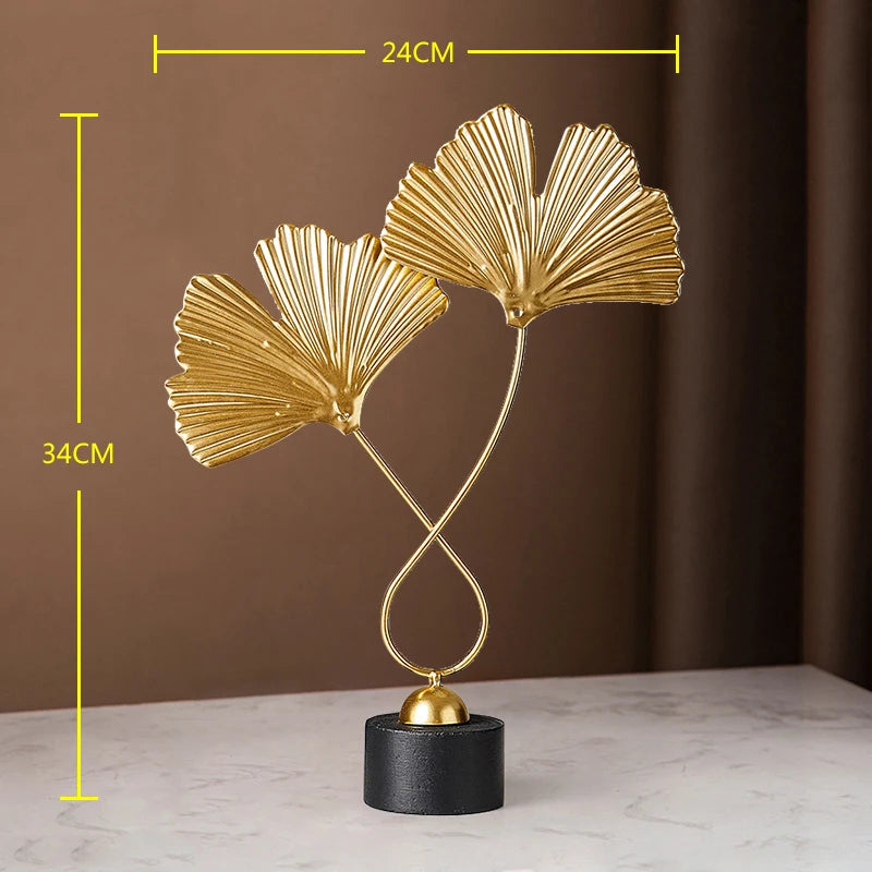 Home Decoration Luxury Accessories Feng Shui Gold Statuette Study Desk Ornaments Luxury Living Room Decoration Figurines Interior