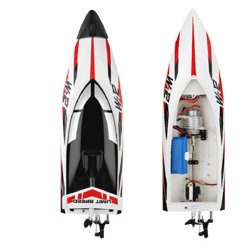 2.4G WL912-A RC Boat Waterproof Upgrade 35km/H High Speed Boat  Rechargeable with Remote Control Ship Adult Children Toys Gifts Summer Water Sports Games Supplies