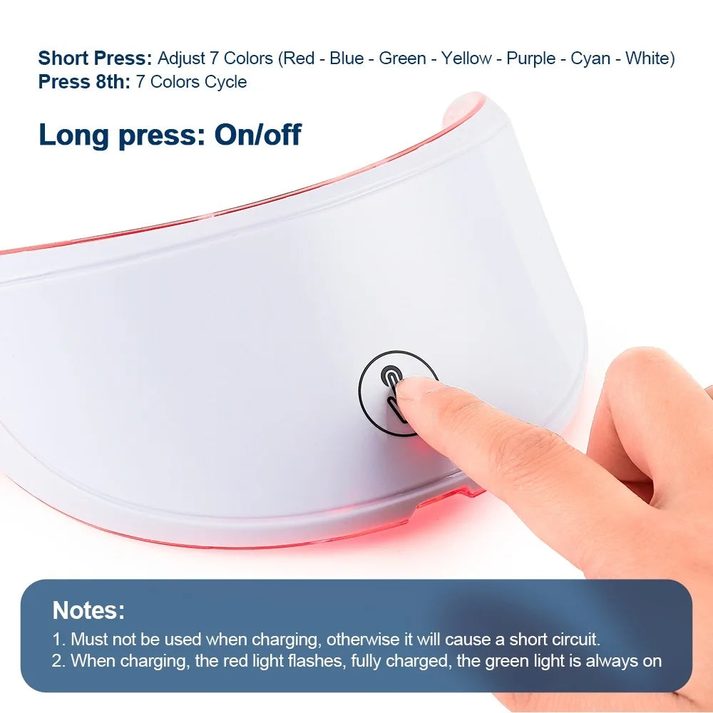 Neck Led Mask Anti-Aging Mask Skin Tightening Lifting Neck Beauty Device Brighten Skin Rejuvenation Improve Neck Muscle Sagging Women Skin Care Accessories Beauty Salon Supplies
