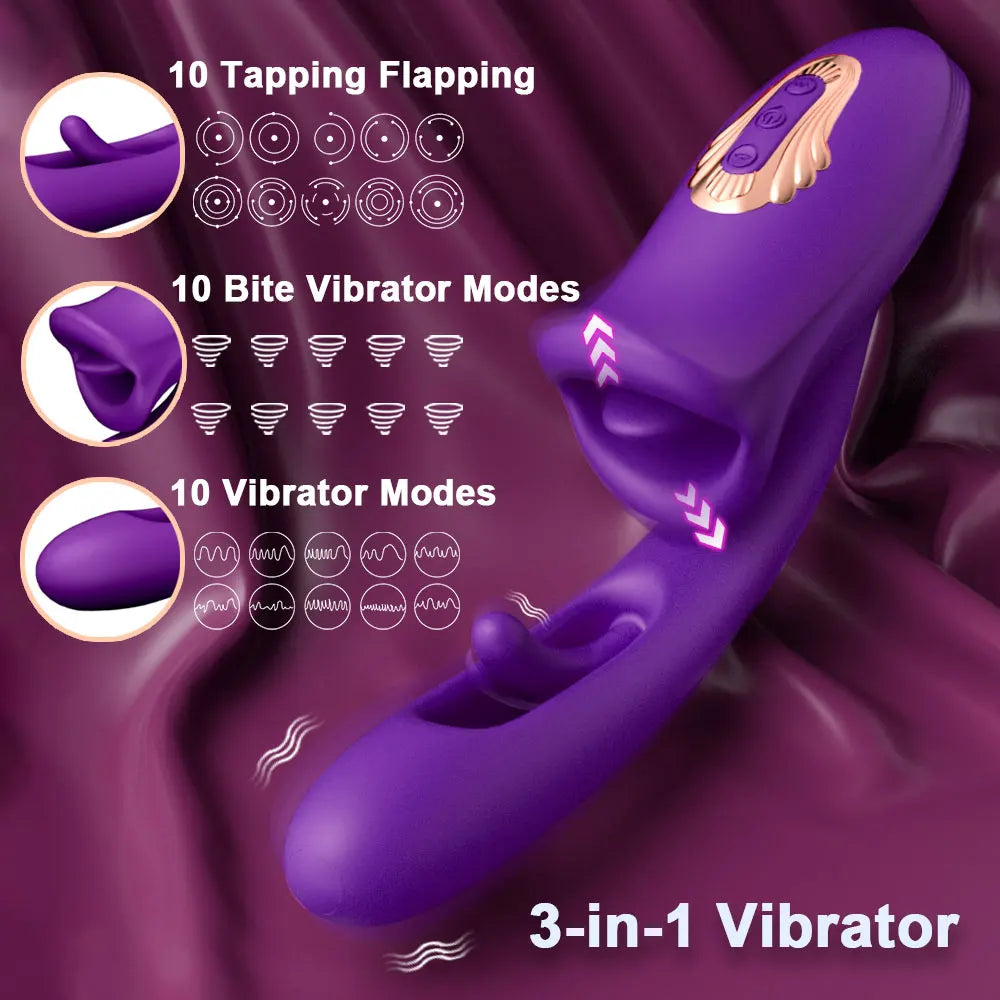 G Spot Vibrator Women Flapping Clit Clitoral Stimulator Female Tongue Licking Dildo Vibrating Adult Rose Sex Toys for Couples