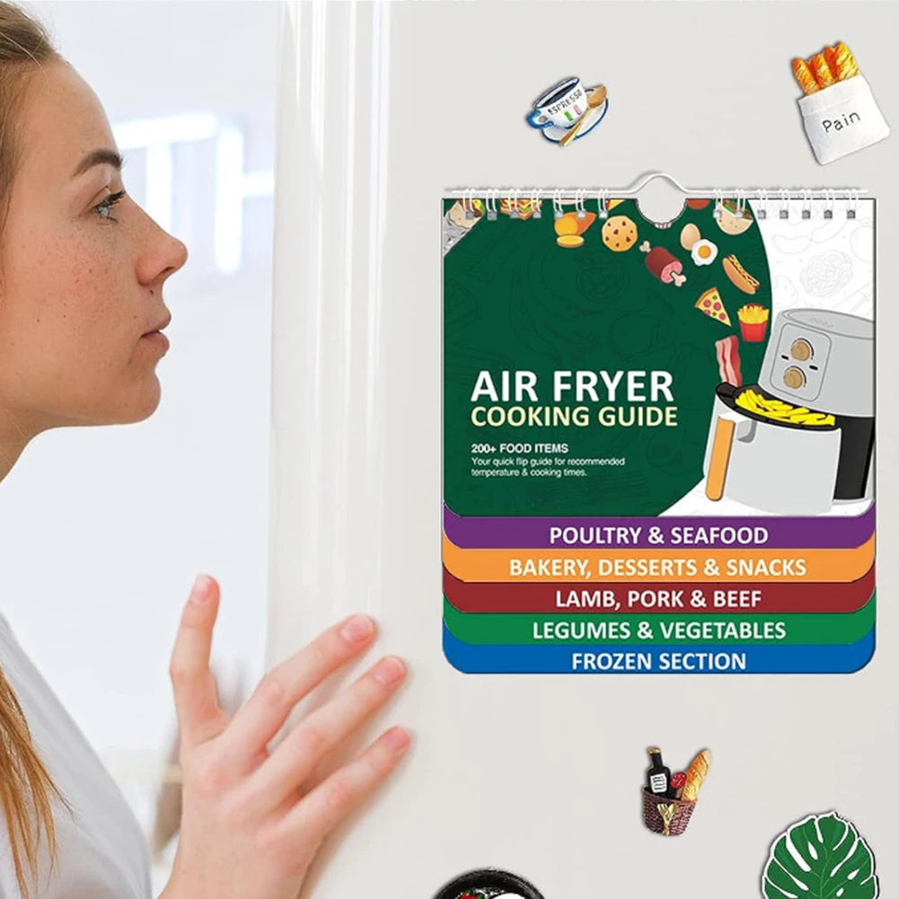 Air Fryer Magnetic Cheat Sheet Air Fryer Cookbook Calendar Food Pro Recipes Temperature Cooking Time Guide Kitchen Accessories