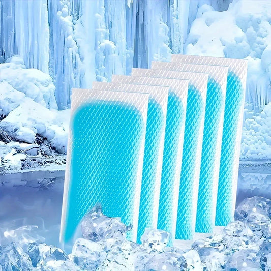 30 PCS Set Long-Lasting Cooling Gel Patches | Non-Woven Fabric, Disposable, Suitable for Outdoor Beach Travel Camping, Hiking Running Cycling Sport Activities Heat Relief Summer Cooling Supplies