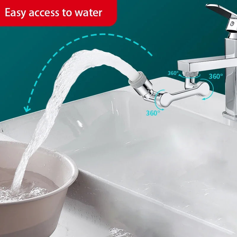 NEW Arrivals 1080° Rotatable Extension Faucet Sprayer Head 2 Spray Modes Universal Bathroom Kitchen Tap Extend Adapter Aerator Home Supplies