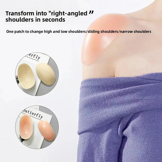 NEW Arrivals Silicone Shoulder Pads Unisex Invisible Traceless Self-Adhesive Fake Shoulders for Women And Men Home Comfort Underwear Accessories