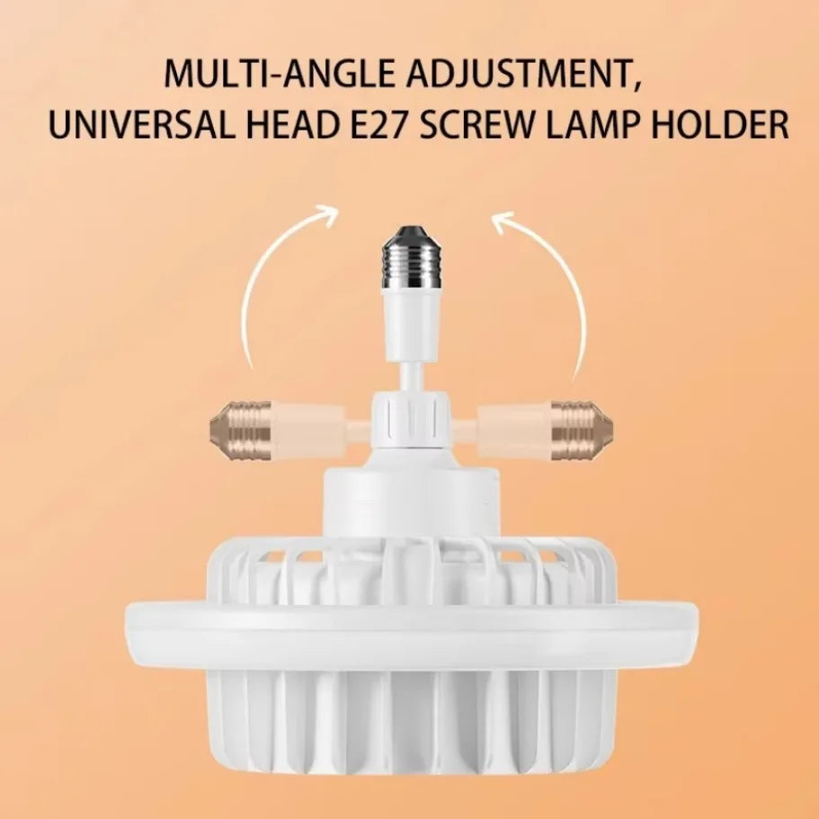 NEW Arrivals Whole House Heating 600W High-Power Remote Control Warm Air Lamp Dimming E27 Spiral Save Energy  Electric Heater Fan Light Ceiling Fan Light