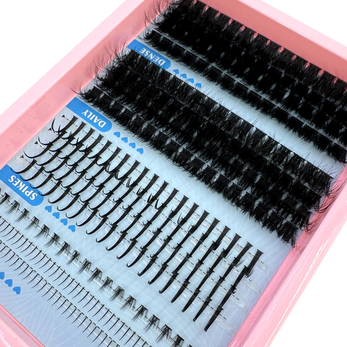 NEW Arrivals 15 Rows Lash Clusters Spikes Eyelash Extensions Spiky Lashes Extension Thick Individual Cluster Lashes with Spikes & Bottom Lashes Women Cosmetic Accessories