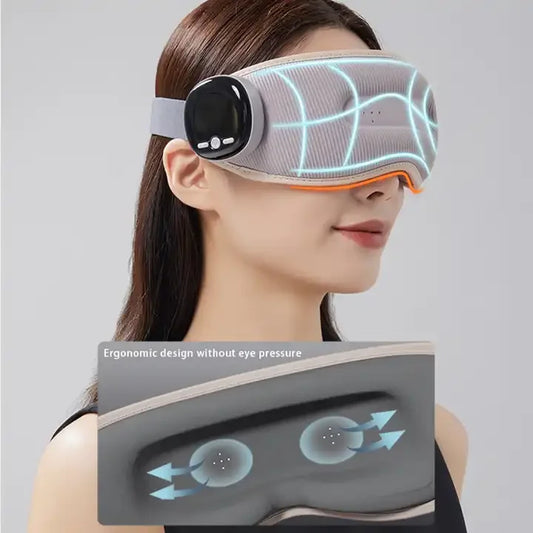 NEW Arrivals Japanese Eye Massager with Heat, Smart Eye Massager for Migraines,6 Modes ,Heat Compression Eye Massage, Heated Eye Massager Foldable