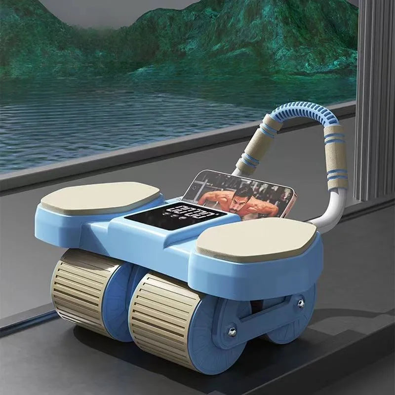 NEW Arrivals Home Gym Automatic-Rebound Belly Roller Elbow Support Abdominal Wheel Belly Digital Display Roller Plank Support Lean AB Training Wheel ABS Sports Supplies