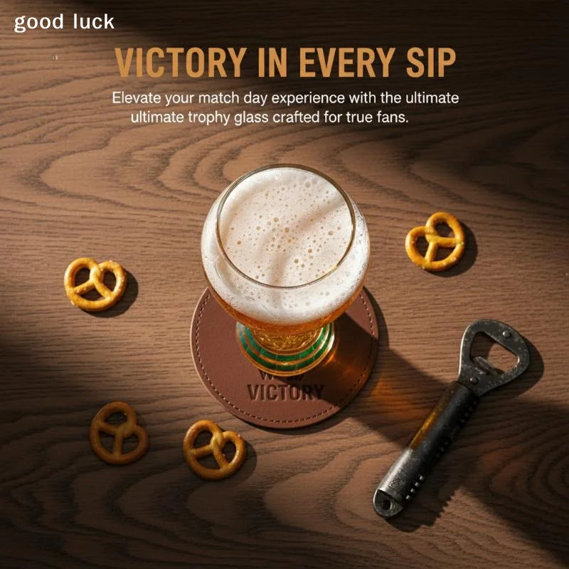 Football Lovers 2026 World Cup 600ml Beer Crystal Glass Coffee Mugs Trophy Shape Comfort With Distinctive Texture Beer Mug Suitable For Family Home Bar Glassware Pubs Barware Accessories