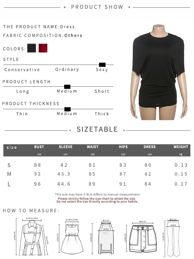 Black/Red Color Solid Sexy Backless Women Mini Dress Trend Summer Evening Bach Party Night Clubwear Prom Sexy Chic Half Sleeve Crew Neck Body-Shaping Frock Party Outfits