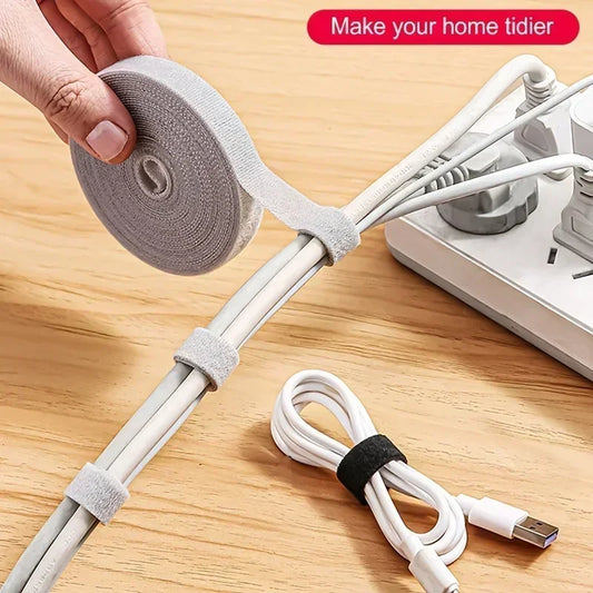 NEW Arrivals 5M Cable Organizer Cable Management Wire Winder Tape Earphone Mouse Cord Management Ties Protector For iPhone Xiaomi Samsung