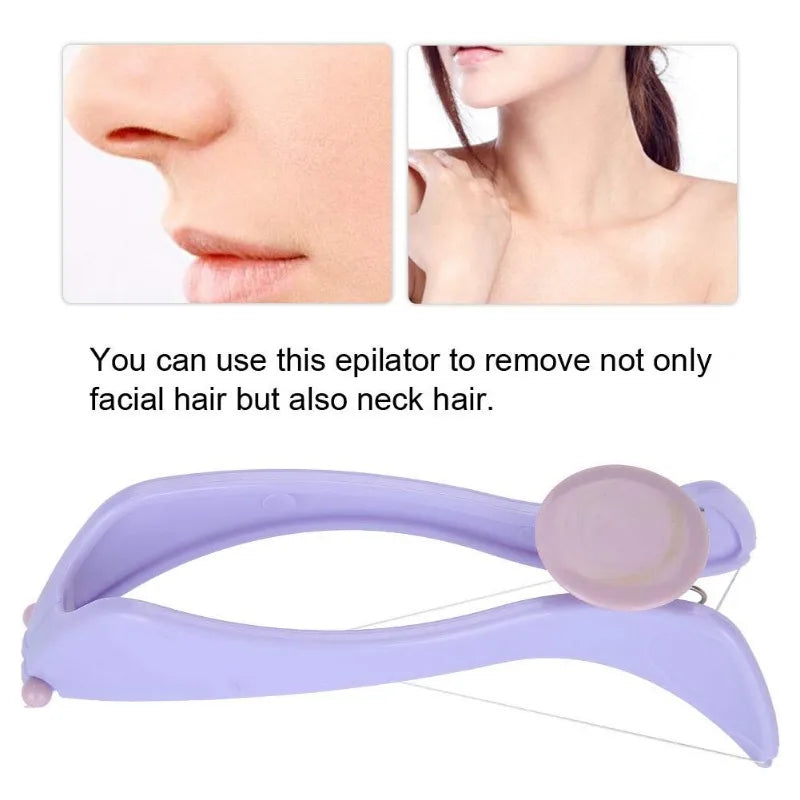 Protable Facial Hair Remover Spring Threading Face Cheeks Arm Epilator Facial Massager Makeup Beauty Tool for Women and Girls