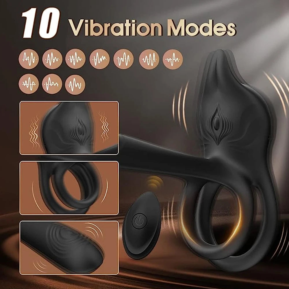 Vibrator Penis Rings For Men Cock Rings Sexy Toys for Men Delay Ejaculation Massager Sex Toys Vibrators for Male Couple Recharge