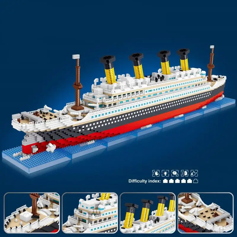 4404PCS Titanic Building Blocks Cruise Ship Mini Assemble Bricks Model Toys Kits Desktop Decoration Gifts For Children